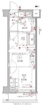 クレイシアIDZ幡ヶ谷 505 間取り図