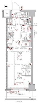 クレイシアIDZ幡ヶ谷 304 間取り図
