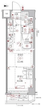 クレイシアIDZ幡ヶ谷 402 間取り図
