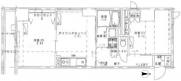 レジディア銀座東 501 間取り図