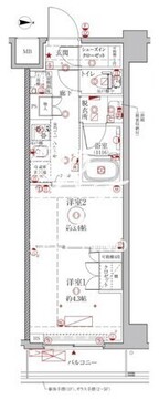 クレイシアIDZ幡ヶ谷 510 間取り図
