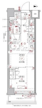 クレイシアIDZ幡ヶ谷 509 間取り図