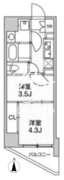 ルネサンスコート町屋 601 間取り図