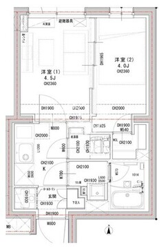 ラヴィエール荏原中延 201 間取り図