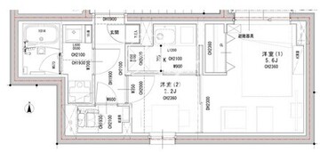 ラヴィエール荏原中延 203 間取り図