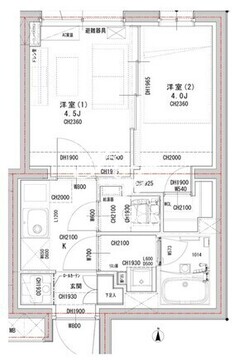 ラヴィエール荏原中延 301 間取り図