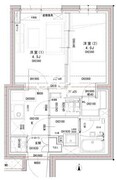 ラヴィエール荏原中延 401 間取り図