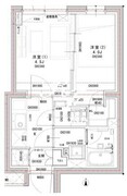 ラヴィエール荏原中延 501 間取り図