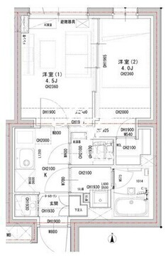 ラヴィエール荏原中延 501 間取り図