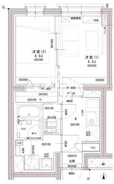 ラヴィエール荏原中延 502 間取り図
