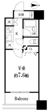 スペーシア秋葉原 1507 間取り図