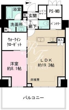ザ・レジデンス四谷ガーデン 407 間取り図