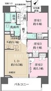 ザ・パークハウス東中野プレイス 1604 間取り図