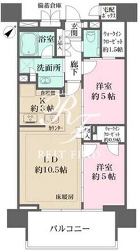 ザ・パークハウス東中野プレイス 502 間取り図