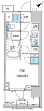 ザ・パークハウス浅草橋タワーレジデンス 608 間取り図
