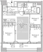 ザ・パークハビオ白金高輪 1201 間取り図