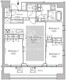 ザ・パークハビオ白金高輪 1201 間取り図