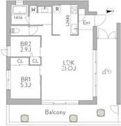 グランデュオ三軒茶屋12 403 間取り図