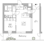 グランデュオ三軒茶屋12 402 間取り図