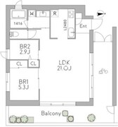 グランデュオ三軒茶屋12 303 間取り図