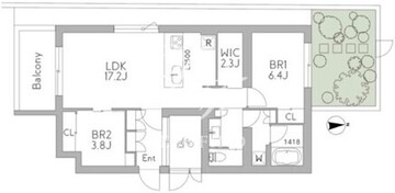 グランデュオ三軒茶屋12 103 間取り図