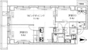 レジディア銀座東 1401 間取り図