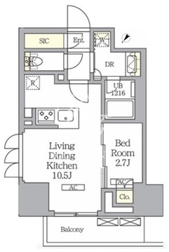 ラティエラ武蔵小山レジデンス 903 間取り図