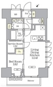 ラティエラ武蔵小山レジデンス 904 間取り図