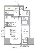 ラティエラ武蔵小山レジデンス 1103 間取り図