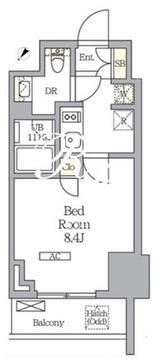 ラティエラ武蔵小山レジデンス 1701 間取り図