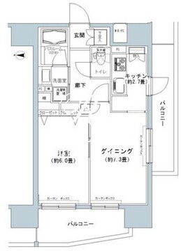 パークキューブ板橋本町 1101 間取り図
