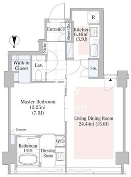 ラ・トゥール渋谷 1503 間取り図