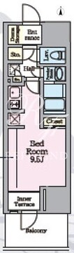 リビオメゾン東陽町ヒュッテ 202 間取り図
