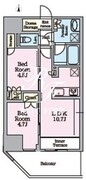リビオメゾン東陽町ヒュッテ 401 間取り図