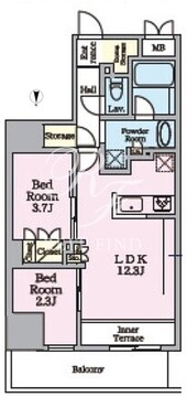 リビオメゾン東陽町ヒュッテ 204 間取り図