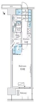 ロイヤルパークス有明 913 間取り図