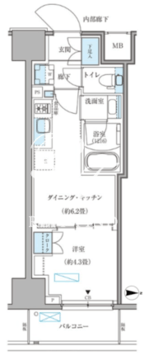 パークアクシス住吉ガーデンスクエア 306 間取り図