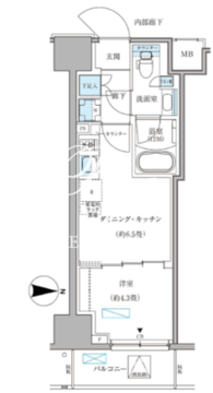 パークアクシス住吉ガーデンスクエア 310 間取り図