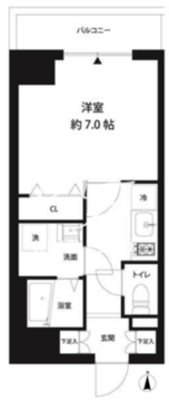 コスモリード錦糸町 203 間取り図