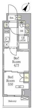 ラティエラ武蔵小山レジデンス 308 間取り図