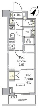 ラティエラ武蔵小山レジデンス 309 間取り図
