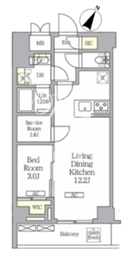 ラティエラ武蔵小山レジデンス 310 間取り図