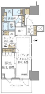 ブリリアタワー池袋ウエスト 803 間取り図