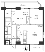 レジディア新御茶ノ水 1101 間取り図