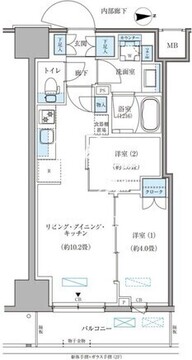 パークアクシス住吉ガーデンスクエア 1008 間取り図