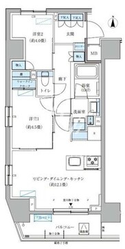 パークアクシス大森山王 901 間取り図