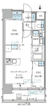 パークアクシス大森山王 602 間取り図