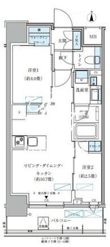 パークアクシス大森山王 302 間取り図