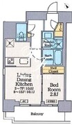 ワンルーフフラット門前仲町 1301 間取り図