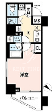 ジェノヴィア新宿御苑グリーンヴェール 201 間取り図